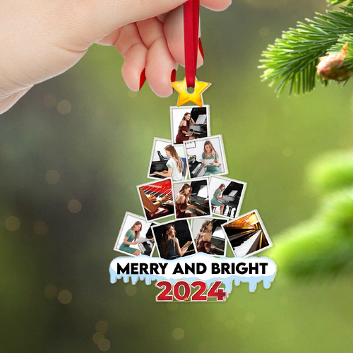 Personalized Piano Photo Christmas Tree Ornament Ornament PopCulturePrints