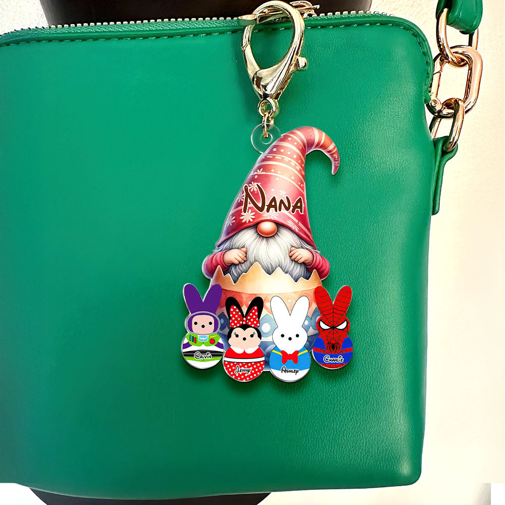 "Grandma, You’re the Best" - Personalized Keychain Gift for Grandma - Custom Easter Gift, Ideal for Grandparents Keychains PopCulturePrints