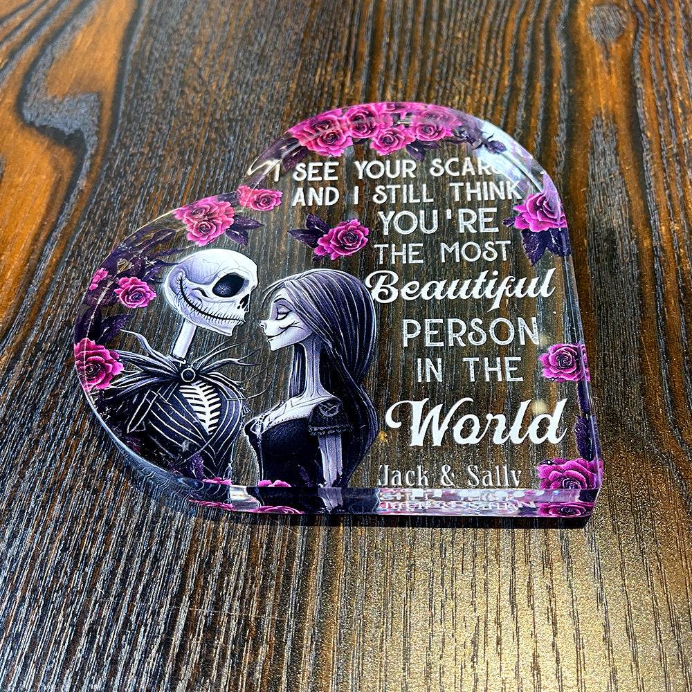 Personalized Couples Plaque - You're The Most Beautiful Person Shaped Plaques PopCulturePrints