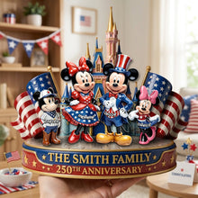 Load image into Gallery viewer, Celebrate 250 Years of America with Cute Characters - Personalized Acrylic Plaque Gift for Family Shaped Plaques PopCulturePrints
