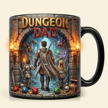 Load image into Gallery viewer, “Adventure Awaits with the Ultimate Dungeon Dad Mug” - Personalized Magic Mug for Father's Day Gifts for Dads and Grandpas Coffee Mug PopCulturePrints
