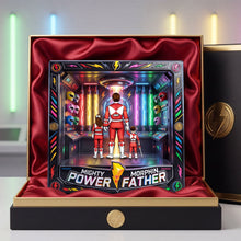 Load image into Gallery viewer, Mighty Power Father - Personalized Acrylic Plaque for Dad | Custom Gift for Father's Day, Grandpa, and More Shaped Plaques PopCulturePrints
