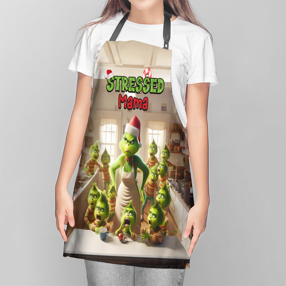 Stressed Mama Cartoon Apron for Moms Aprons PopCulturePrints
