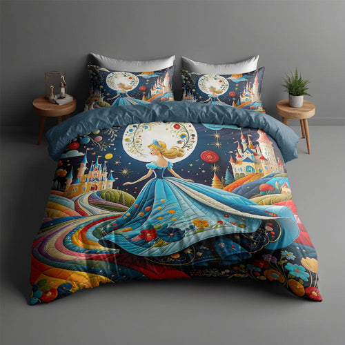 Enchanting Princess Quilt Bed Set Blanket PopCulturePrints