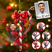 Load image into Gallery viewer, Bring Joy This Christmas with a Custom Photo Funny Hero Ornament - Personalized Gifts for Everyone Ornament PopCulturePrints
