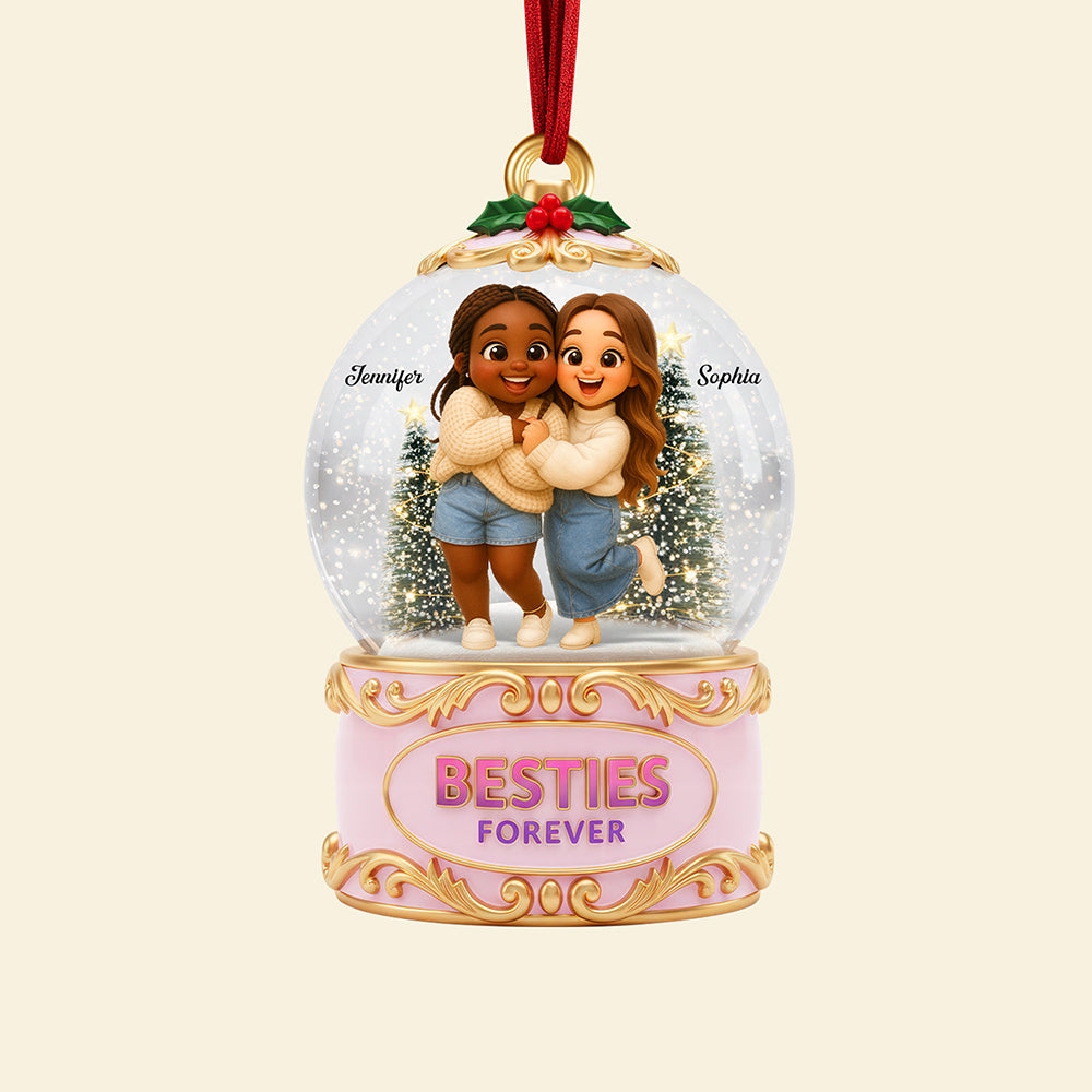 "Besties Forever!" - Custom Christmas Ornament for Best Friends Ornament PopCulturePrints