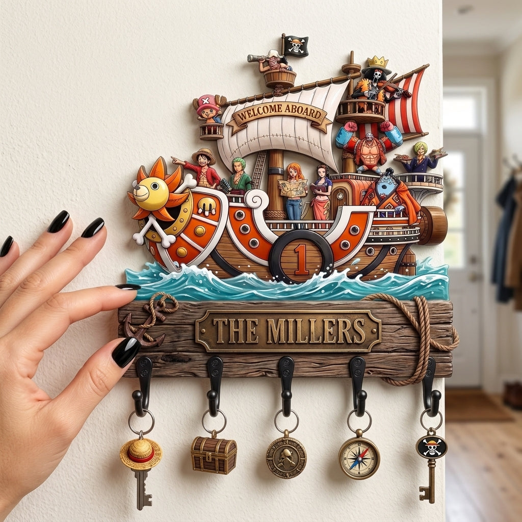 Sea Adventure Acrylic Key Hanger - Personalized Gifts For Family 03HATA160726 Key Hanger PopCulturePrints