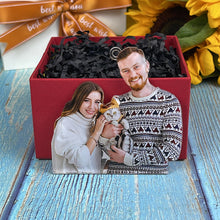 Load image into Gallery viewer, Personalized Couple Keychain with Custom Photo Keychains PopCulturePrints
