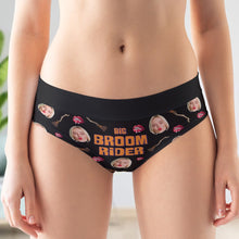 Load image into Gallery viewer, Custom Halloween Couple Boxer Briefs - Big Broom Rider &amp; Pumpkin Snatch Finder
