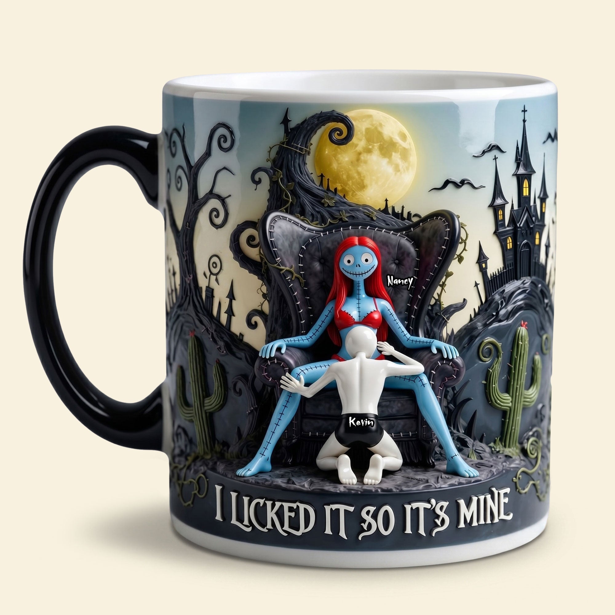 "I Licked It So It's Mine" - Unique Personalized Gothic Magic Coffee Mug - Gift for Couples, Friends, and Loved Ones