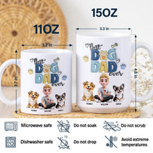 Load image into Gallery viewer, Best Dog Dad Ever - Personalized White Edge-to-Edge Mug Mug PopCulturePrints

