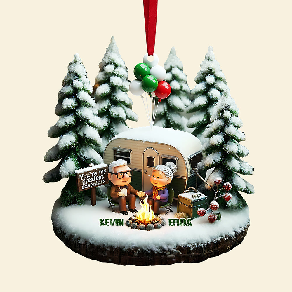 You're My Greatest Adventure - Personalized Camping Couple Christmas Ornament Ornament PopCulturePrints