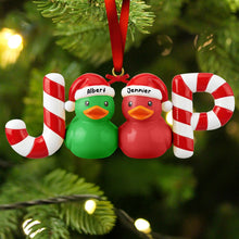 Load image into Gallery viewer, Candy Duck Couple Ornament - A Joyful Personalized Gift for Loved Ones Ornament PopCulturePrints
