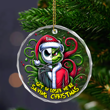 Load image into Gallery viewer, Personalized Christmas Ornament for Movie Fans - Jack and Grinch Design
