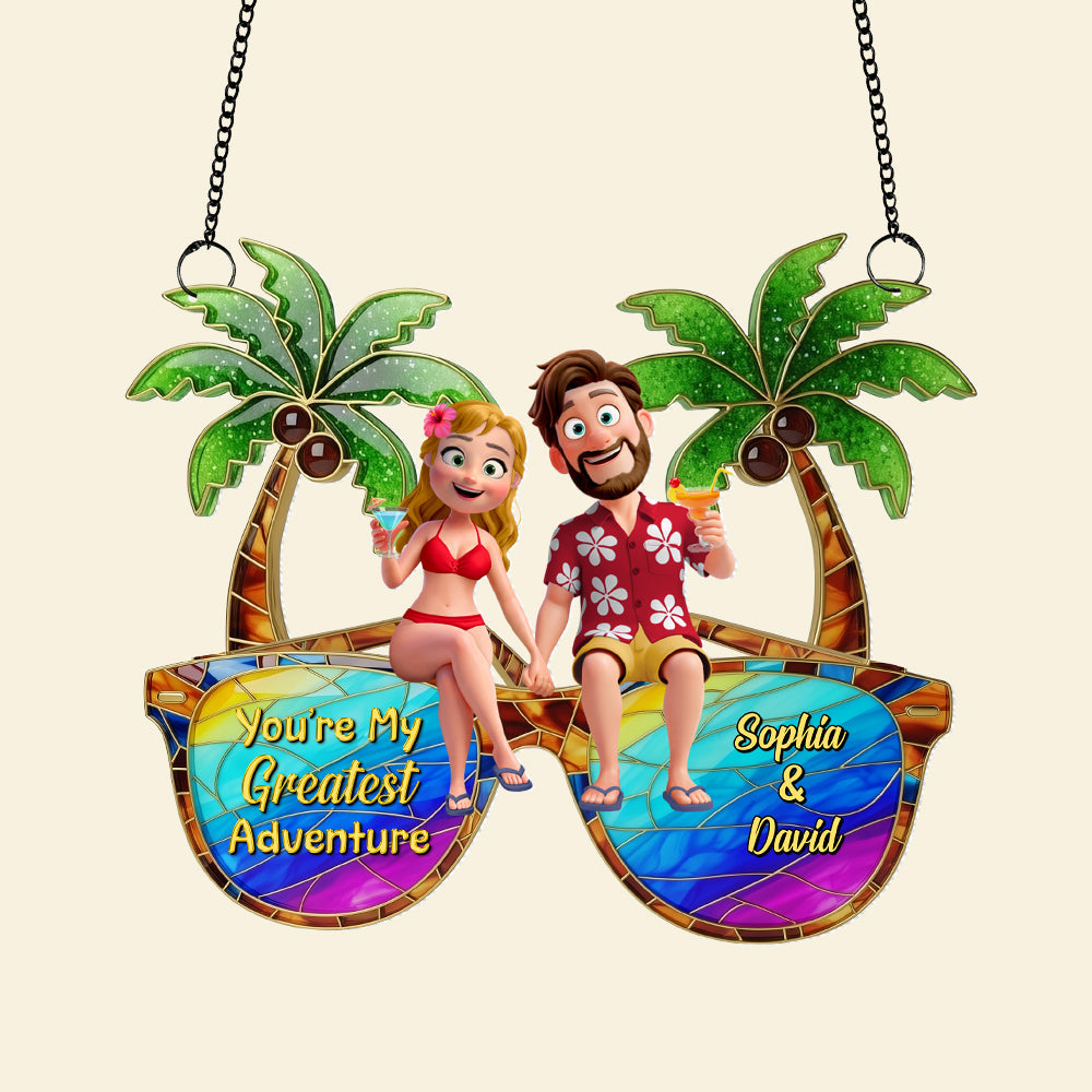You're My Greatest Adventure - Personalized Suncatcher Ornament for Couples Ornament PopCulturePrints