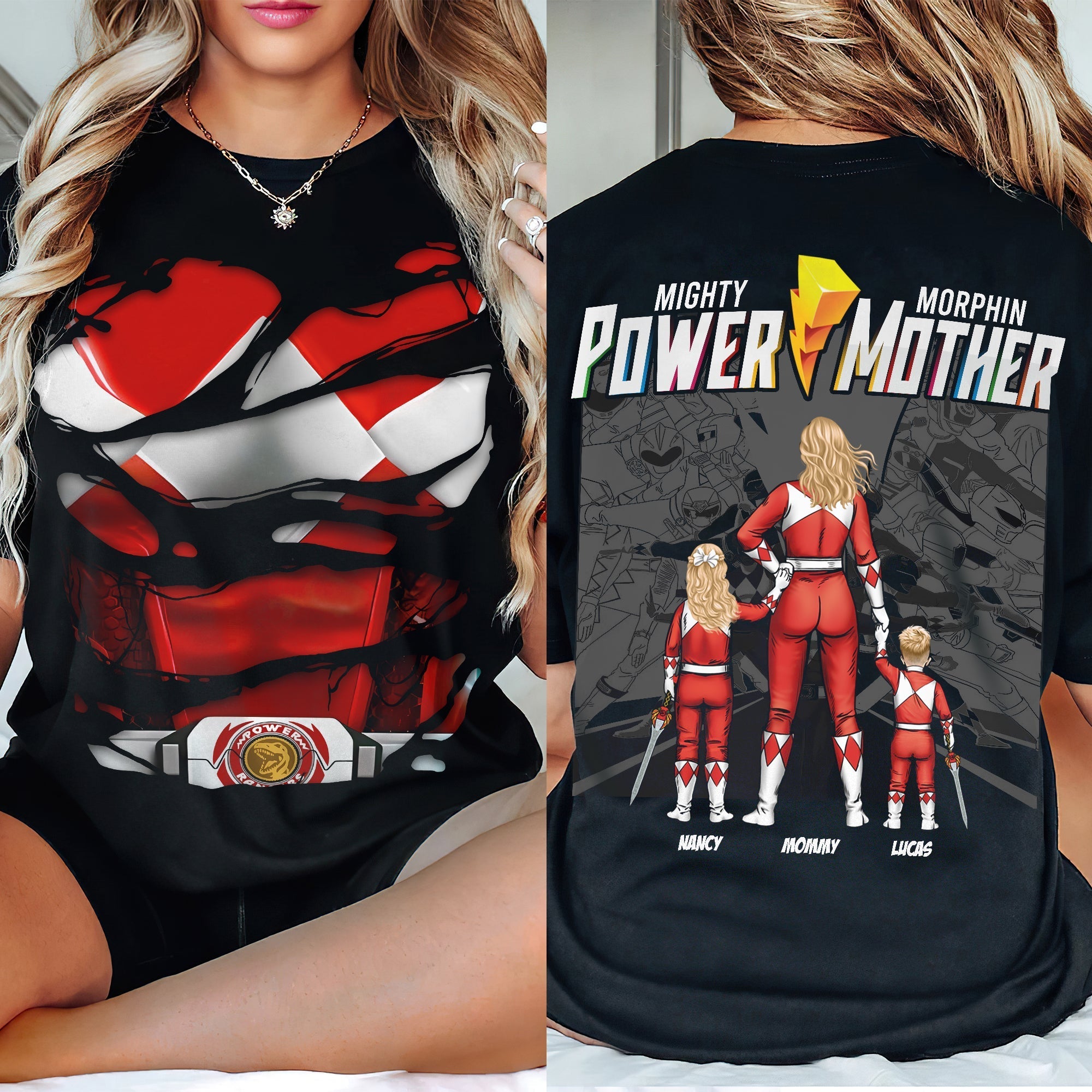 Power Up Your Love - Personalized Gifts For Mom Shirt Shirts PopCulturePrints