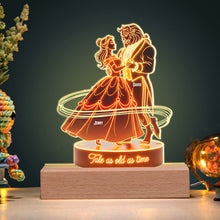 Load image into Gallery viewer, Tale as Old as Time - Personalized Fairy Tales LED Light for Couples Led Night Light PopCulturePrints
