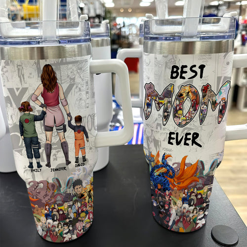Personalized Best Mom Ever Anime Tumbler - Custom Mother's Day Gift Tumbler Cup PopCulturePrints