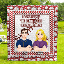 Load image into Gallery viewer, Personalized Baseball Couple Quilt Bedding Set Blanket PopCulturePrints
