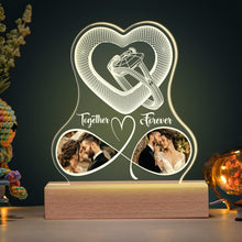 Load image into Gallery viewer, Customizable 3D LED Heart Light - Together Forever Couples Gift Led Night Light PopCulturePrints
