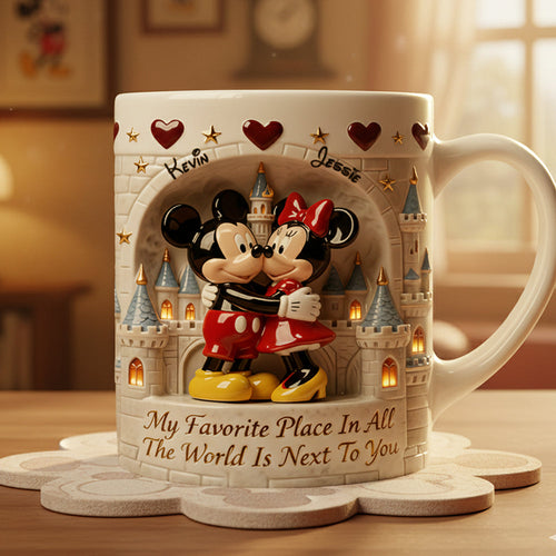 My Favorite Place Is Next To You - Personalized Lovely Couple Coffee Mug Coffee Mug PopCulturePrints
