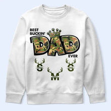 Load image into Gallery viewer, Best Buckin&#39; Dad Ever - Personalized T-Shirt T-shirt PopCulturePrints
