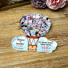 Load image into Gallery viewer, Personalized Hot Air Balloon Acrylic Plaque for Couples Decorative Plaques PopCulturePrints
