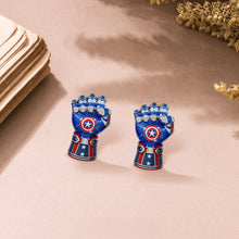 Load image into Gallery viewer, Empower Her Strength: Personalized Power Fist Stud Earrings - Gift for Her Earrings PopCulturePrints
