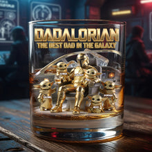 Load image into Gallery viewer, "The Best Dad in the Galaxy" - Legendary Space Dad Round Glass - Personalized Gift for Dads, Grandpas, and More Glass PopCulturePrints
