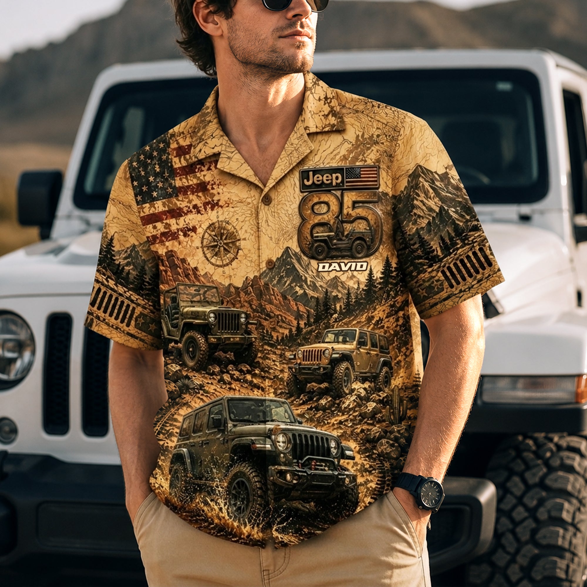 "Adventure Awaits: Celebrate 85 Years of Off-Roading with Style" - Personalized Hawaiian Shirt for Off-Road Lovers