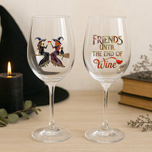 Load image into Gallery viewer, Witch Friends Wine Glass - Personalized Gift for Bestie Wine Glass PopCulturePrints
