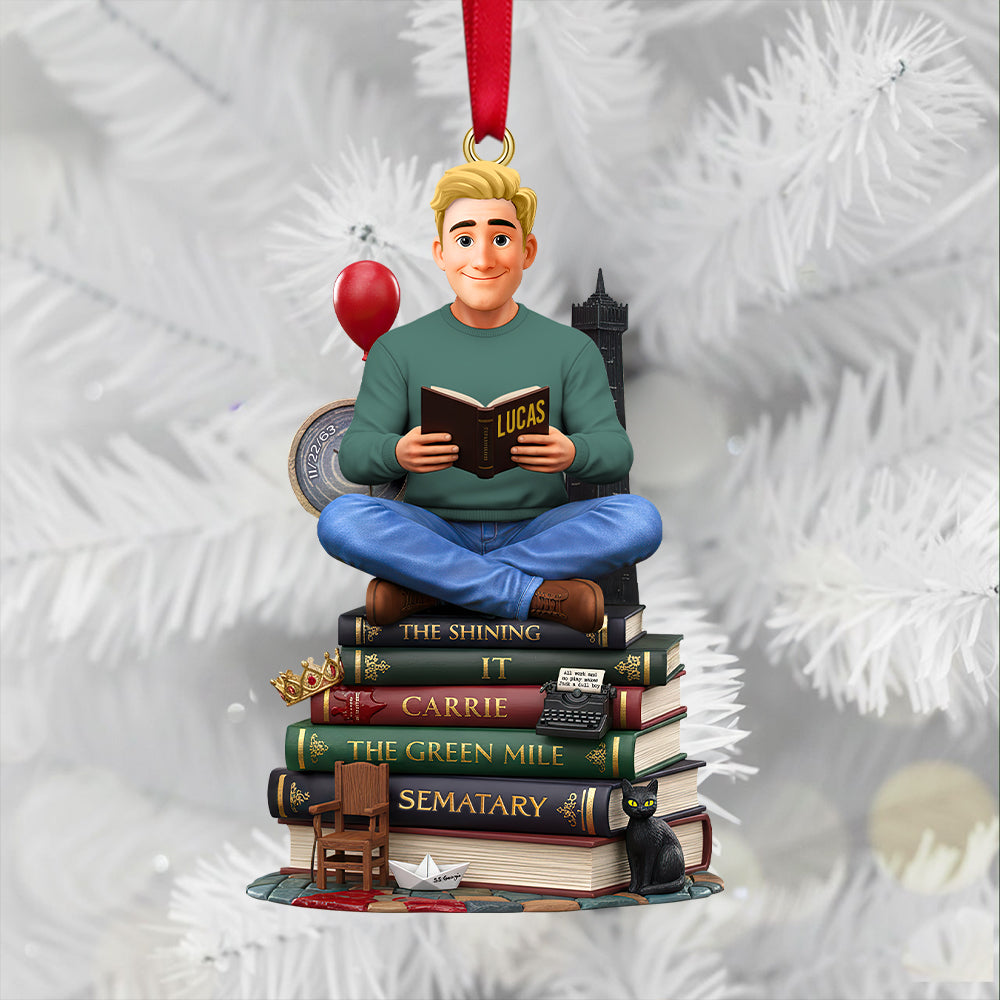 “Books are a uniquely portable magic” – Personalized Gift for Book Lovers - Custom Christmas Ornament Ornament PopCulturePrints