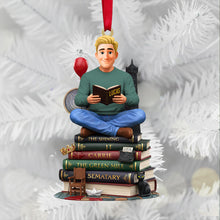 Load image into Gallery viewer, “Books are a uniquely portable magic” – Personalized Gift for Book Lovers - Custom Christmas Ornament Ornament PopCulturePrints

