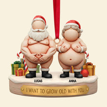 Load image into Gallery viewer, I Want to Grow Old With You - Funny Old Couple Christmas Ornament - Personalized Gift for Couples Ornament PopCulturePrints

