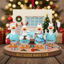 Load image into Gallery viewer, &quot;Spread Joy This Christmas with Personalized Ornaments&quot; - Unique Nurse Goose Coworkers Ornament - Custom Gift for Nurses, Coworkers, Friends Ornament PopCulturePrints
