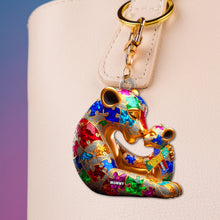Load image into Gallery viewer, Embrace the Joy: Personalized Lion Keychain for Autism Moms Keychains PopCulturePrints
