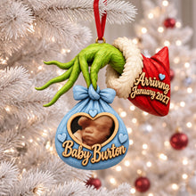 Load image into Gallery viewer, Little Miracle: A Joyful Reminder of New Beginnings - Personalized Acrylic Ornament for Baby Announcements

