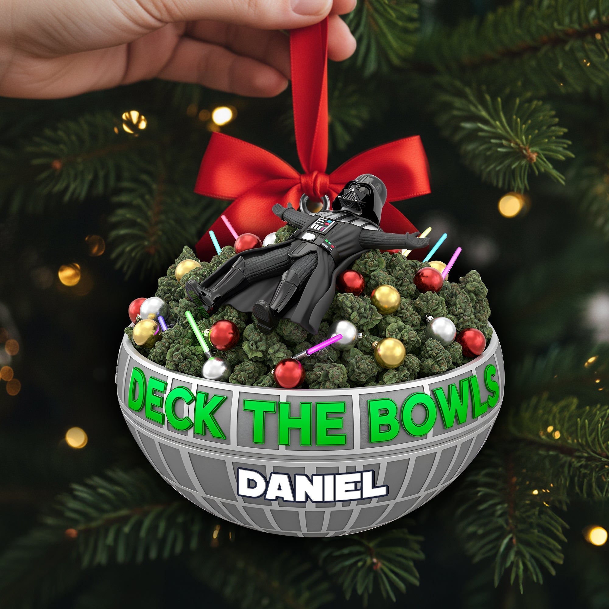 Deck The Bowl Ornament - Personalized Gift for Stoners Ornament PopCulturePrints