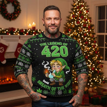Load image into Gallery viewer, “Unleash Your Inner Legend” - Personalized Knitted Ugly Sweater for Christmas AOP Products PopCulturePrints
