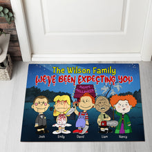 Load image into Gallery viewer, Personalized Halloween Family Doormat - We&#39;ve Been Expecting You Welcome Mat
