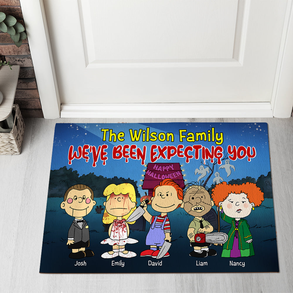 Personalized Halloween Family Doormat - We've Been Expecting You Welcome Mat