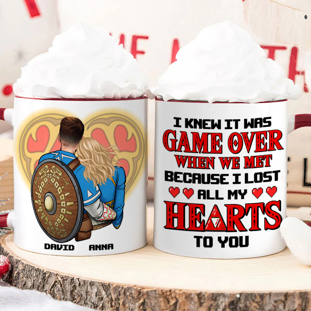 Game Over Love Personalized Mug, Romantic Gift for Couples Coffee Mug PopCulturePrints