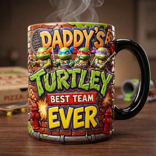 “Daddy's Best Team Ever!” - Tactical Dad Squad Magic Coffee Mug - Personalized Gifts for Dads Coffee Mug PopCulturePrints