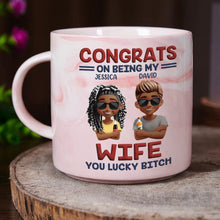 Load image into Gallery viewer, Congrats On Being My Brother Sister Bestie - Personalized Marble Mug Marble Mug PopCulturePrints
