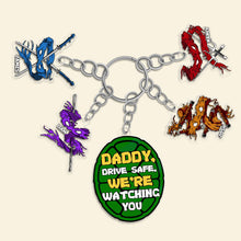 Load image into Gallery viewer, Customizable Keychain for Dad with Character Charms Keychains PopCulturePrints
