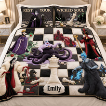 Load image into Gallery viewer, Unleash the Dark Charm - Mystical Villains Chess Quilt Bed Set - Personalized Gifts Bedding Set PopCulturePrints
