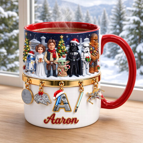 Warriors Merry Xmas In The Universe Accent Mug - Personalized Christmas Gift for Geeks and Fans Coffee Mug PopCulturePrints