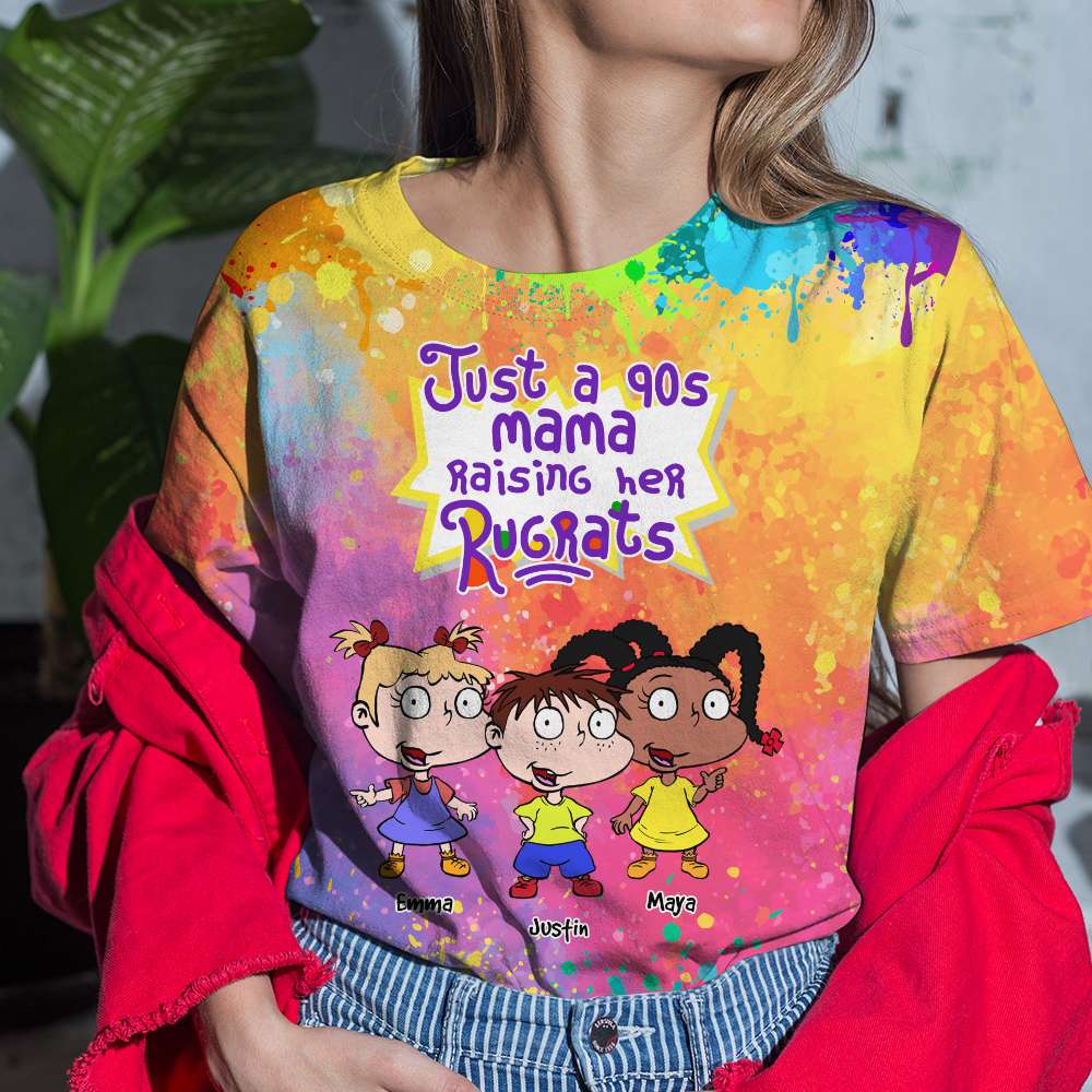 90s Mom Rugrats Personalized T-Shirt for Mother's Day AOP Products PopCulturePrints