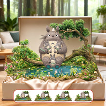 Load image into Gallery viewer, Family Bonding in Nature - Personalized Mom and Kids Forest Acrylic Plaque Shaped Plaques PopCulturePrints
