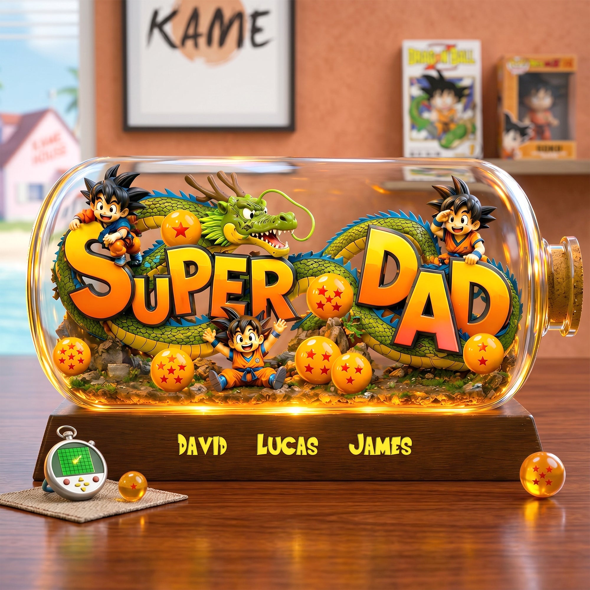 Super Dad Acrylic Plaque - Personalized Gift for Dads, Grandpas, and More Shaped Plaques PopCulturePrints